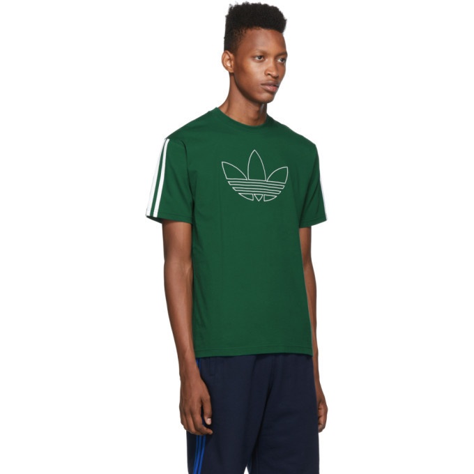 adidas Originals Green Outline Trefoil T-Shirt adidas Originals