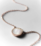 Repossi Antifer 18kt rose gold necklace with mother of pearl and diamonds