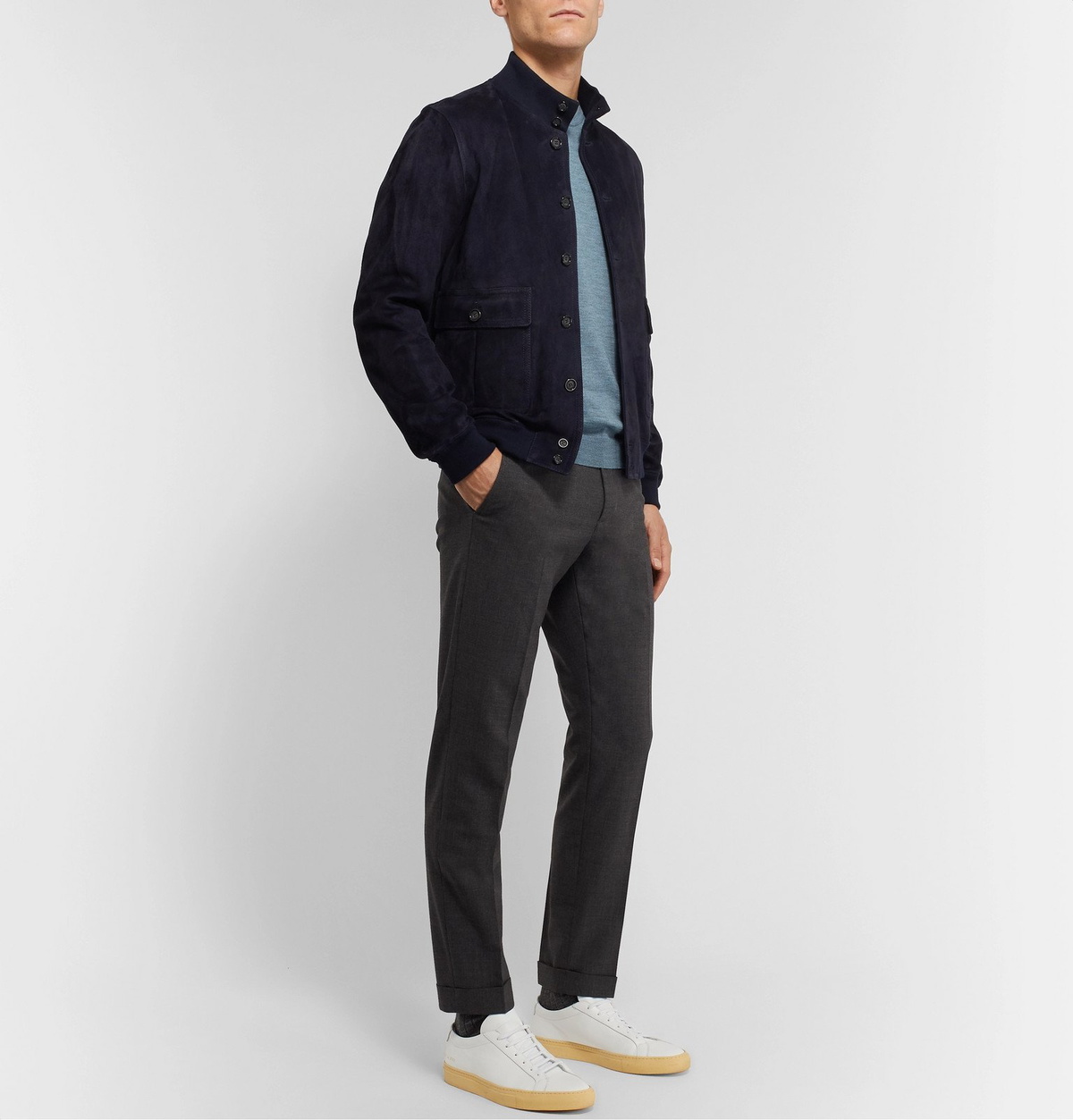 Hugo Boss - Slim-Fit Virgin Wool Sweater - Blue Hugo Boss