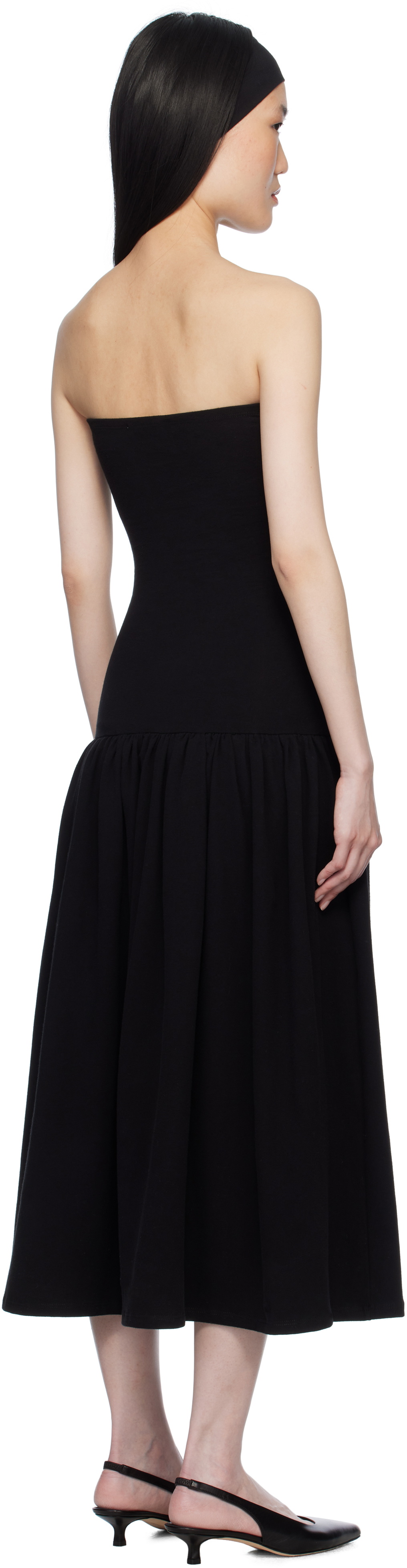Gil Rodriguez Black 'The Tube' Dropwaist Convertible Midi Dress