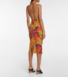 Louisa Ballou - Printed bias midi skirt