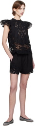 SEA NY Black Gianna Blouse