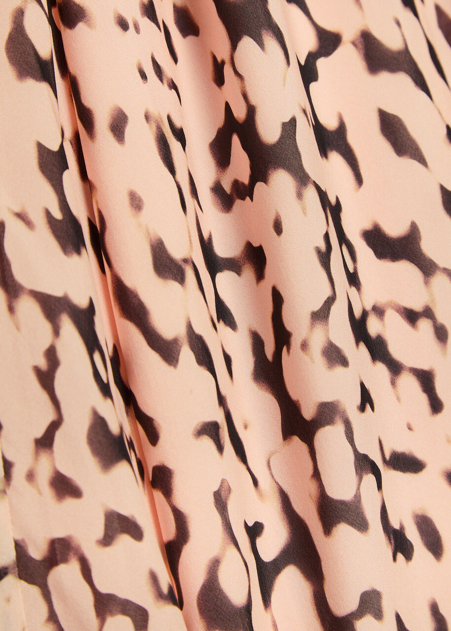 Staud Cassie Tortoise-print Silk Maxi Dress Pink