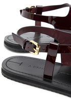 A.emery Milne Patent Leather Sandals Burgundy
