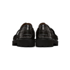 Maison Margiela Black and Grey Spliced Moccasin Loafers