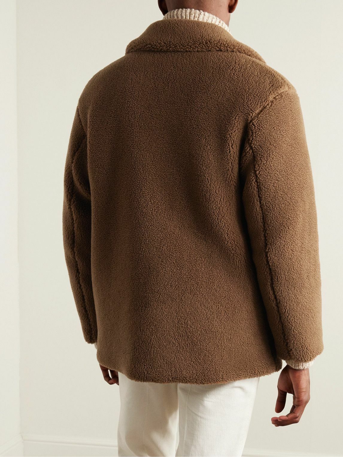 Loro Piana - Tavan Suede-Trimmed Cashmere and Silk-Blend Fleece