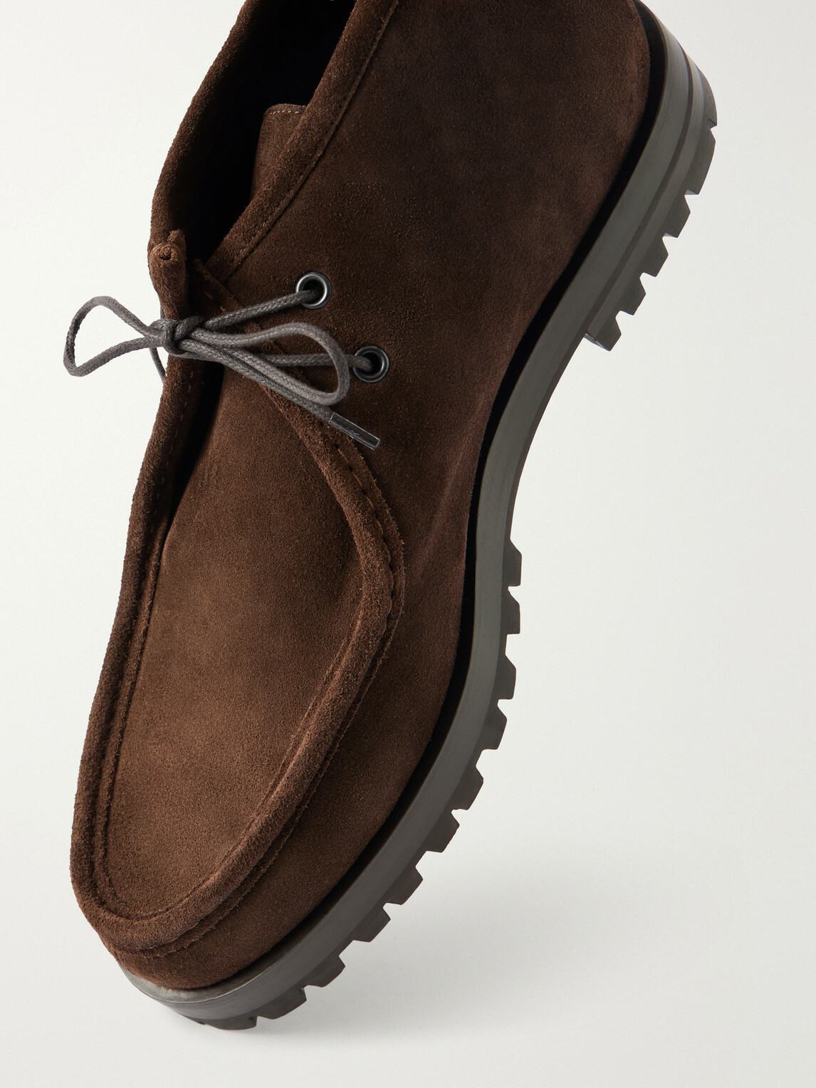 Manolo Blahnik - Hawick Suede Lace-Up Boots - Brown