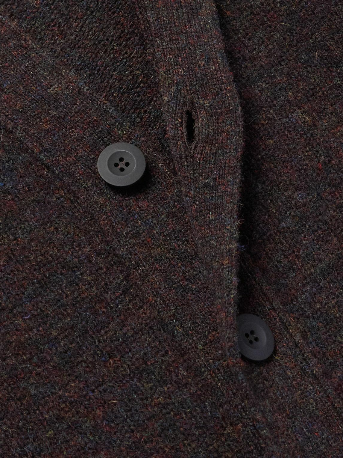 Howlin' - Shaggy Bear Logo-Appliquéd Wool Cardigan - Brown