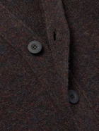 Howlin' - Shaggy Bear Logo-Appliquéd Wool Cardigan - Brown