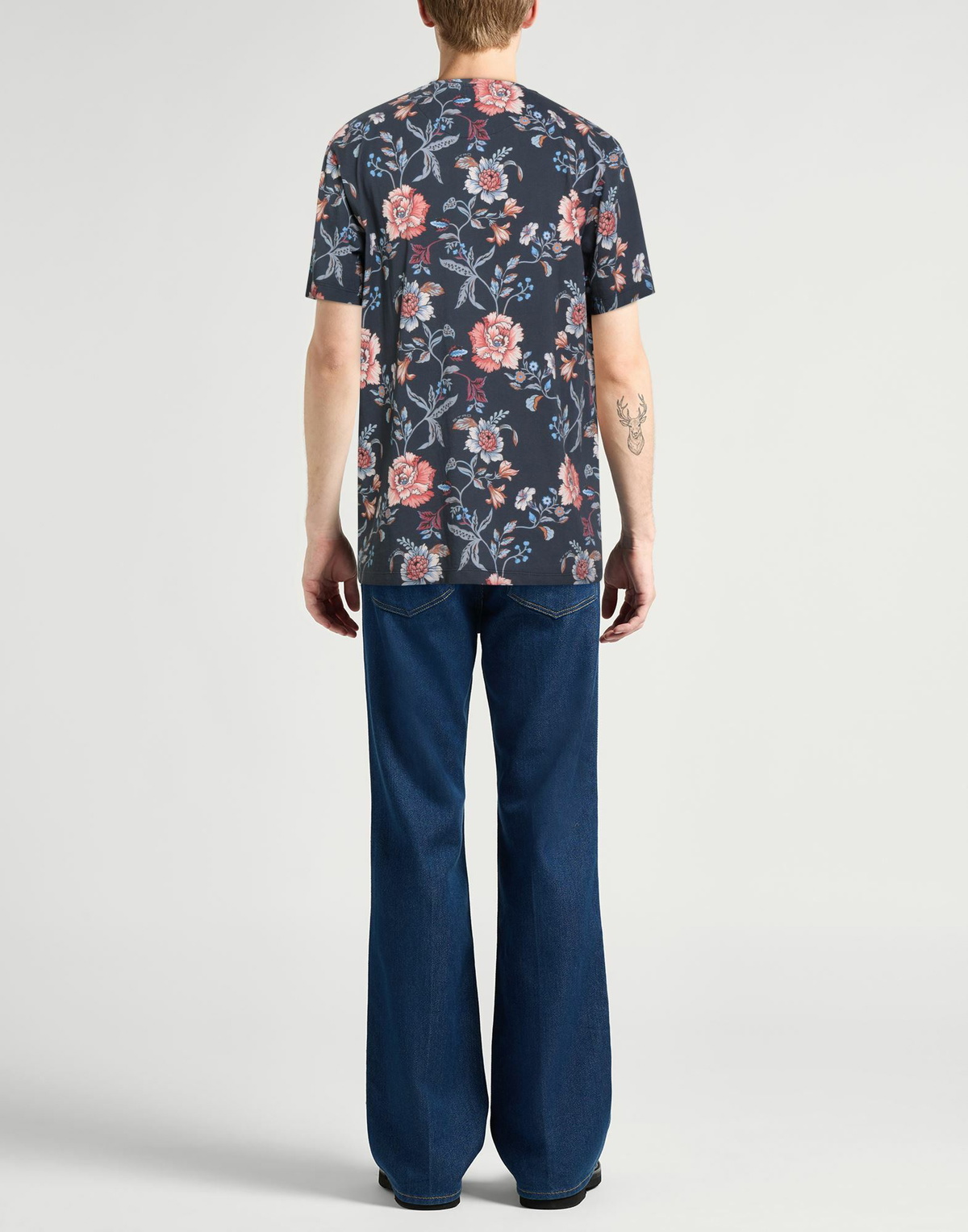 Etro Mens T-shirt Slate in Blue