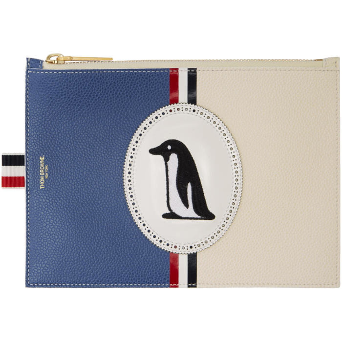 Photo: Thom Browne Blue Large Penguin Icon Coin Purse
