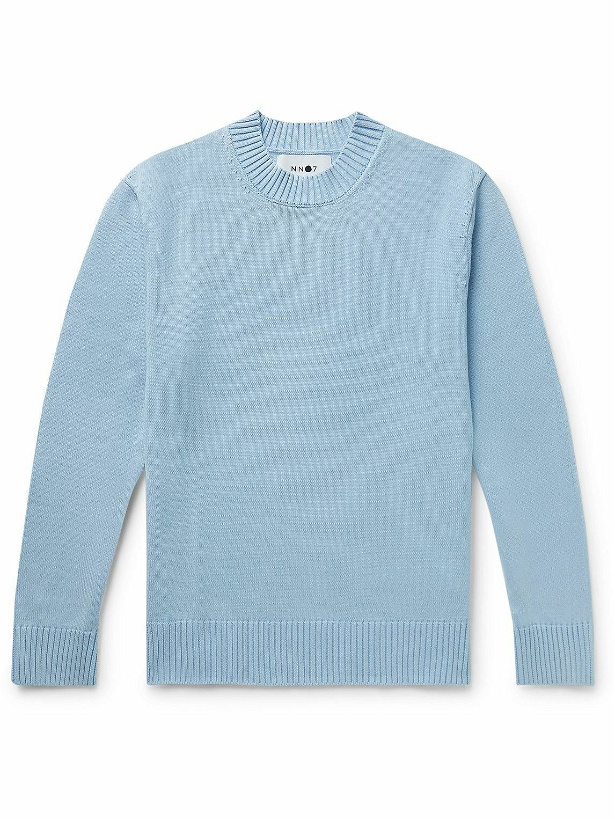 Photo: NN07 - Tony Garment-Dyed Cotton Sweater - Blue