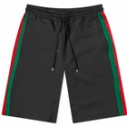 Gucci Men's GRG Taped Basket Short in Black