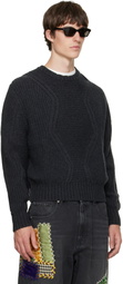 BLUEMARBLE Gray Chunky Wool Sweater