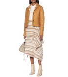 JW Anderson - Striped wool skirt