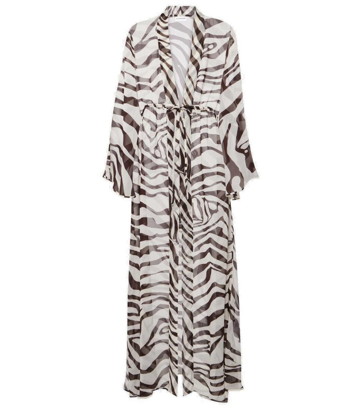 Photo: Alexandra Miro Betty zebra-print chiffon kaftan