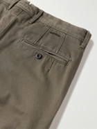 Incotex - Slim-Fit Tapered Pleated Cotton-Twill Chinos - Green