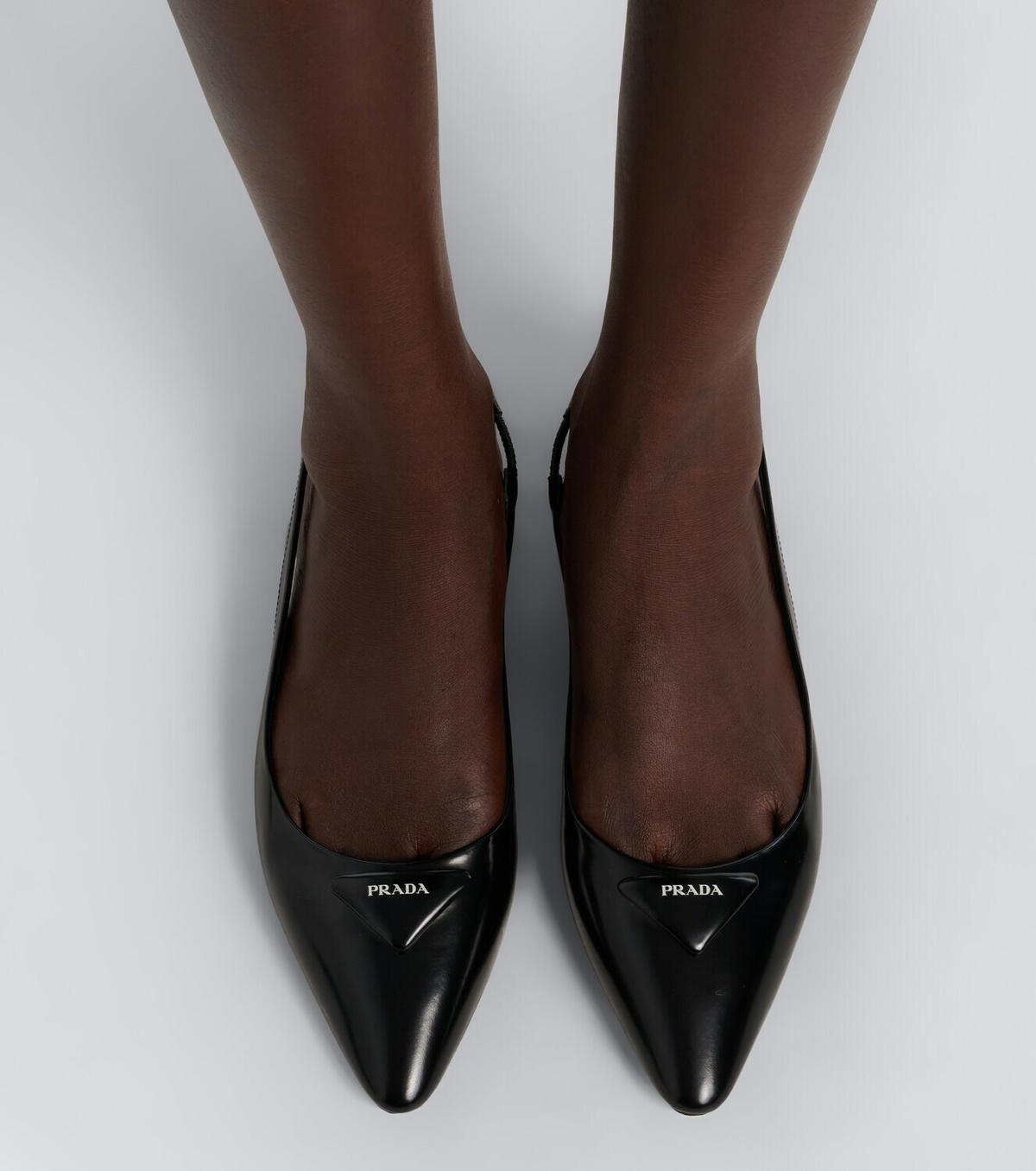 Prada Leather slingback ballet flats