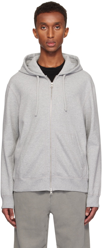 Photo: Reigning Champ Gray Midweight Terry Standard Zip Hoodie