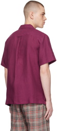 De Bonne Facture Purple Embroidered Shirt