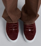 Max Mara Shearling-lined suede sneakers