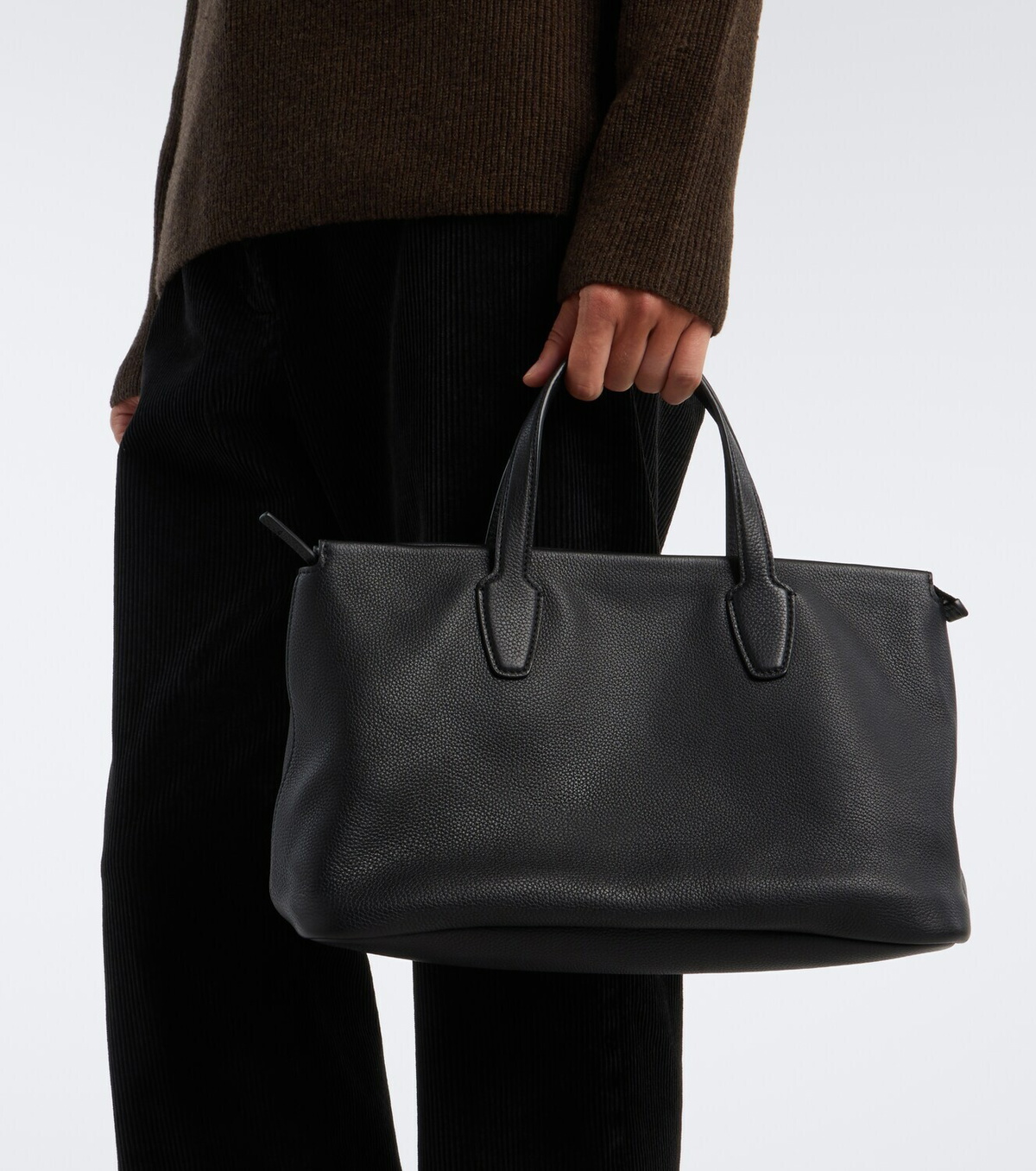 The Row Marcel leather top-handle bag