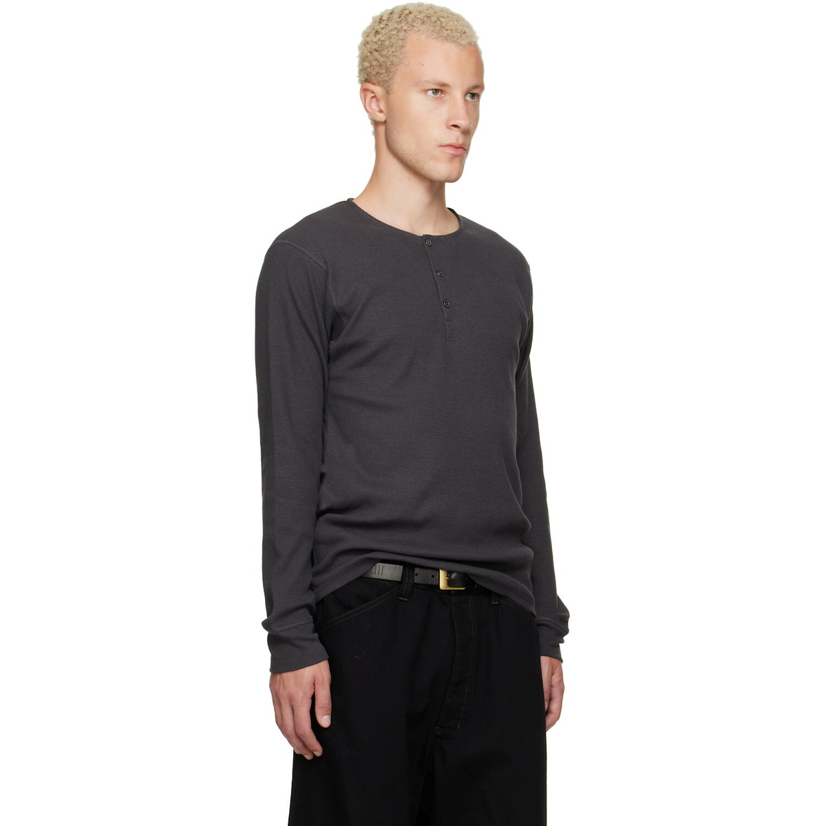 LEMAIRE Gray Long Sleeve Henley