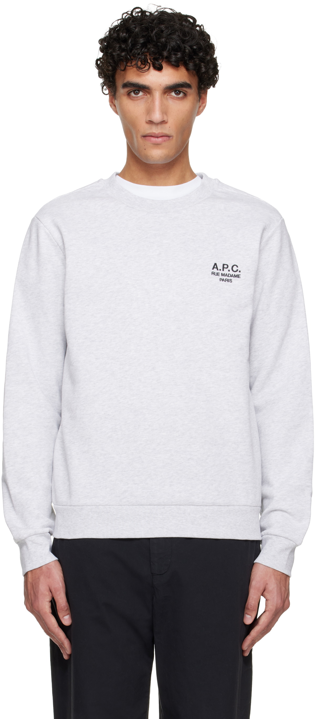 【即完売】スウェットシャツ A.P.C. Lacoste Grey S A.P.C. x Lacoste Crew Sweat in Heathered Grey A.P.C.