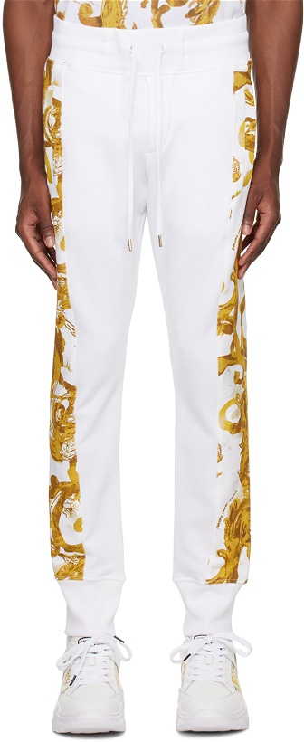 Photo: Versace Jeans Couture White Watercolour Couture Sweatpants