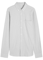Lestrange The All Day Striped Cotton-blend Oxford Shirt Grey