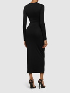 CHRISTOPHER ESBER Orbit Draped Long Sleeve Midi Dress