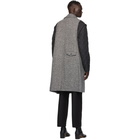 Maison Margiela Grey Herringbone Wool Coat