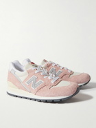 New Balance - Made in USA 996 Suede and Mesh Sneakers - Pink