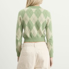 House Of Sunny Women's Argyle Lounge Cardigan in Matcha