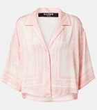 Balmain Printed twill pajama shirt