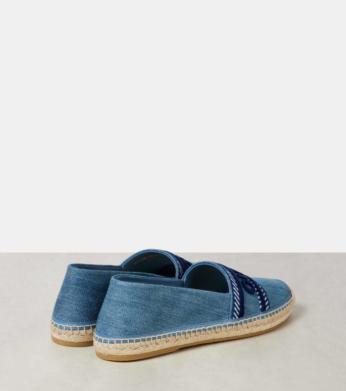 Gucci Logo embroidered denim espadrilles