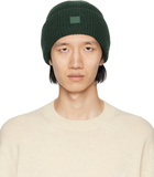 Acne Studios Green Small Logo Beanie