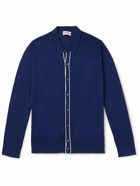 John Smedley - Contrast-Tipped Sea Island Cotton Shirt - Blue