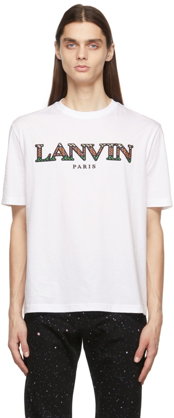 Photo: Lanvin White Logo T-Shirt