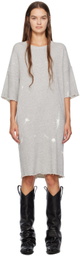 R13 Gray Grunge Minidress