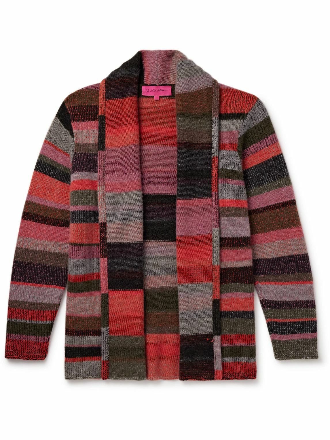 The Elder Statesman - Shawl-Collar Striped Cashmere Cardigan