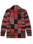 The Elder Statesman - Shawl-Collar Striped Cashmere Cardigan - Pink