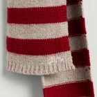 Damson Madder Women's Stripe Skinny Scarf in Burgundy/Grey 