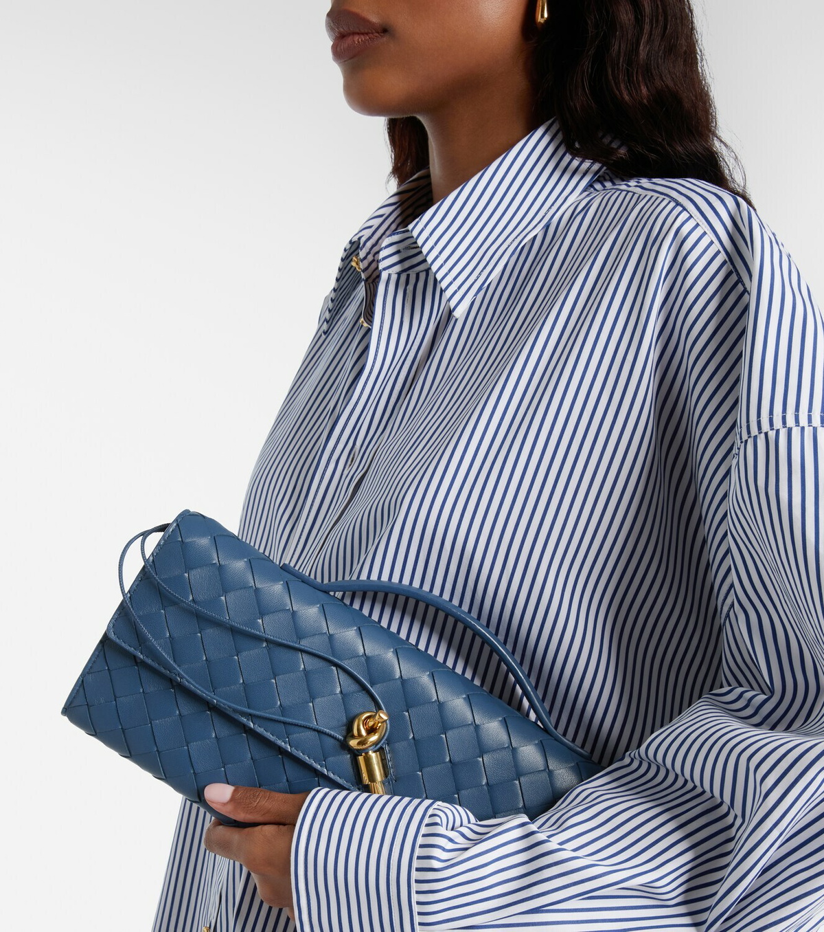 Bottega Veneta Andiamo Intrecciato leather clutch