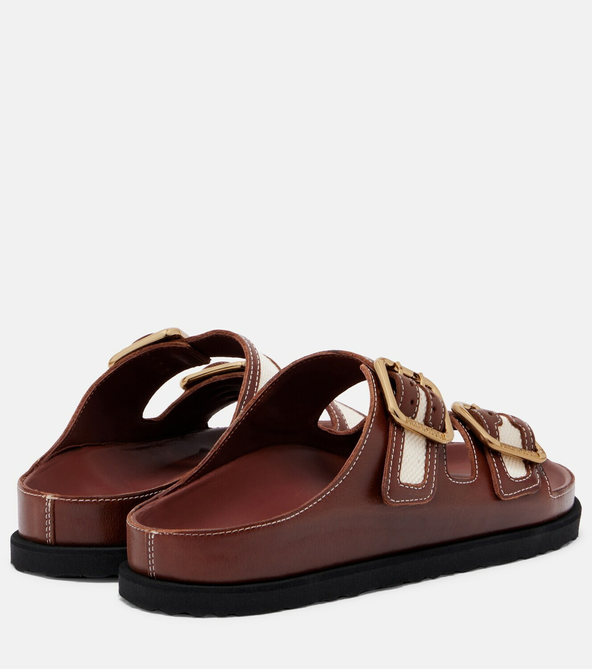 Birkenstock 1774 Arizona leather-trimmed sandals
