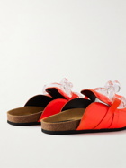 JW Anderson - Embellished Leather Backless Loafers - Orange