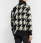 Alexander McQueen - Asymmetric Houndstooth Mohair-Blend Rollneck Sweater - Black