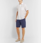 120% - Linen Shorts - Blue