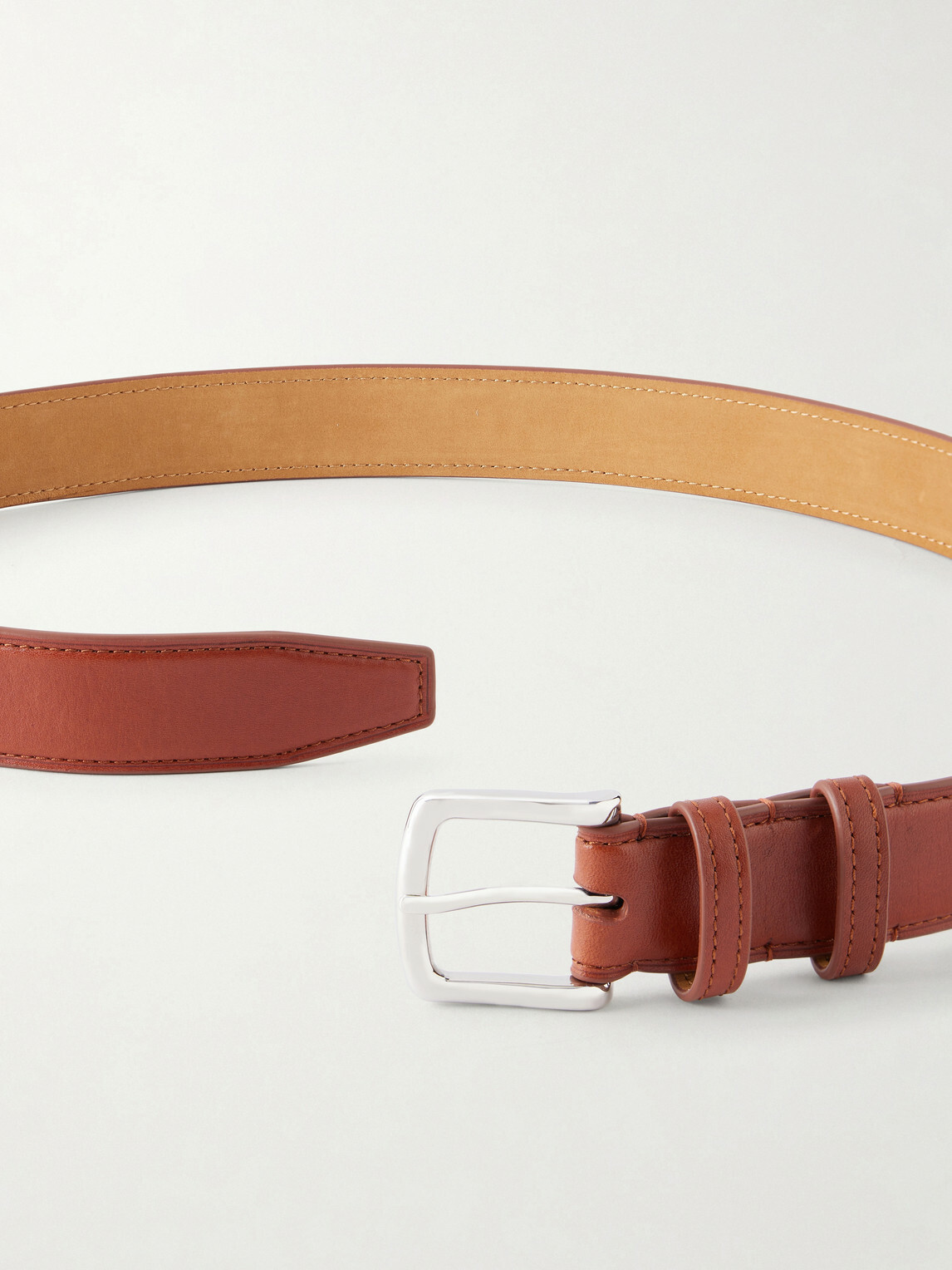 George Cleverley - 3cm Leather Belt - Brown