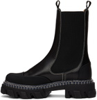 GANNI Black Cleated Chelsea Boots